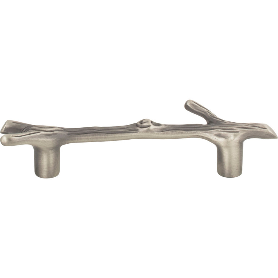 Atlas 2106-NO: 3" cc Nature Twig Cabinet Pull - Pewter