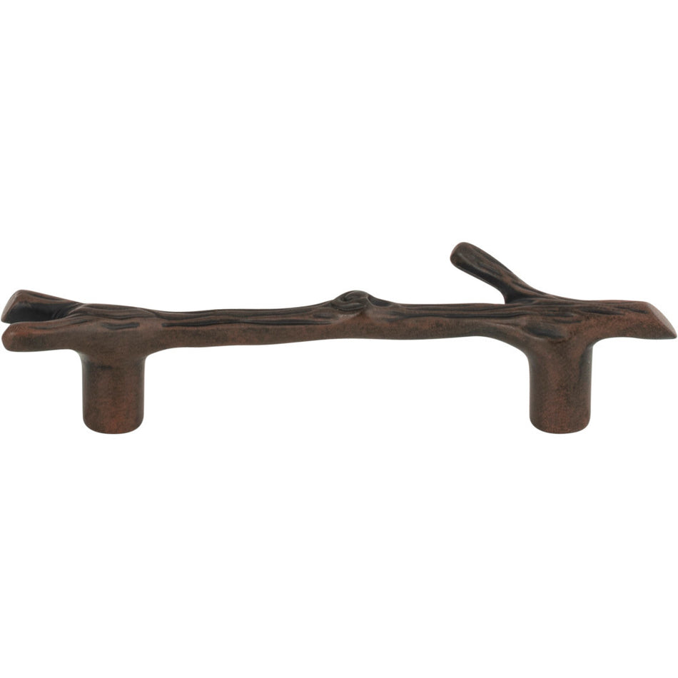 Atlas 2106-R: 3" cc Nature Twig Cabinet Pull - Rust