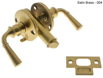 IDH 21252-004: Dual Lever Screen/Storm Door Latch - Satin Brass