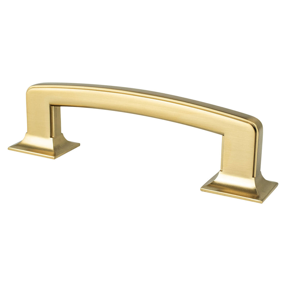Berenson 2152-1MDB: 96mm cc Hearthstone Cabinet Pull - Modern Brushed Gold
