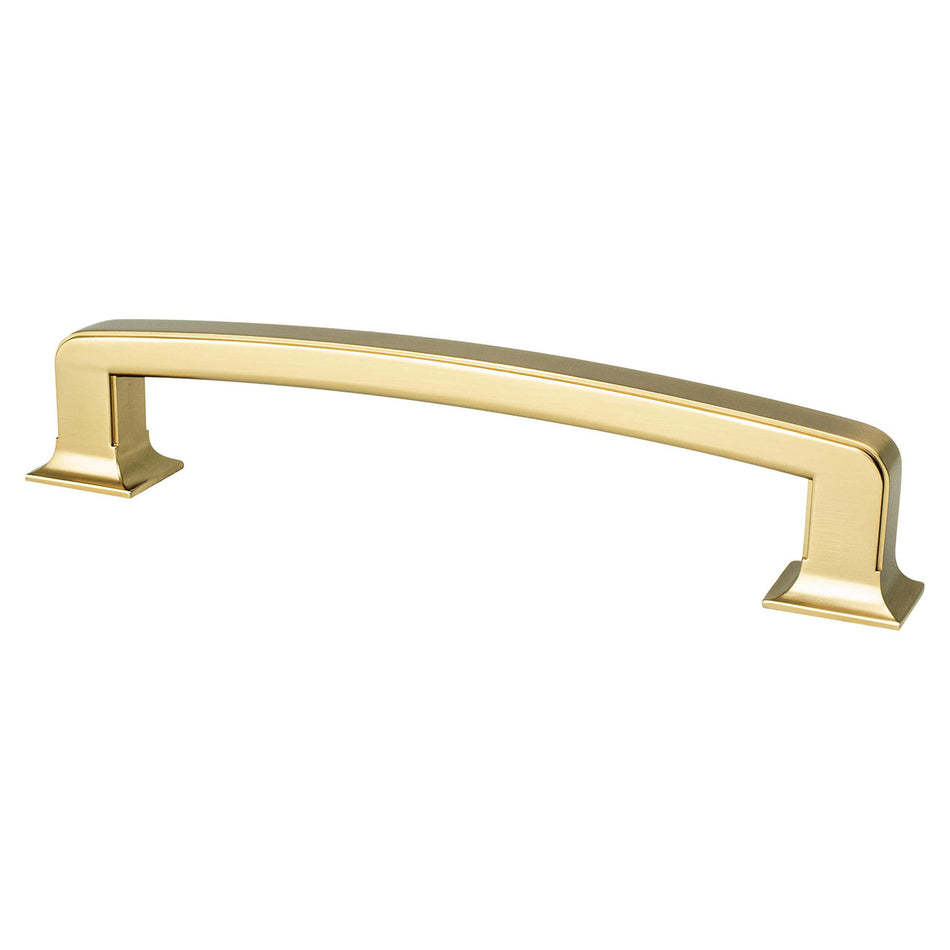 Berenson 2154-1MDB: 160mm cc Hearthstone Cabinet Pull - Modern Brushed Gold
