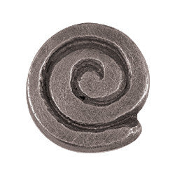 Hawk Hill 216BI: 1-1/4" Whirlpool Cabinet Knob - Black Iron