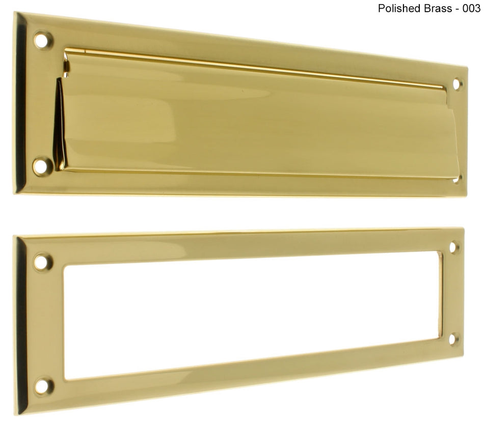 IDH Brass 22120-004: 13" Magazine & Letter Mail Slot w/Open Back Plate - Satin Brass