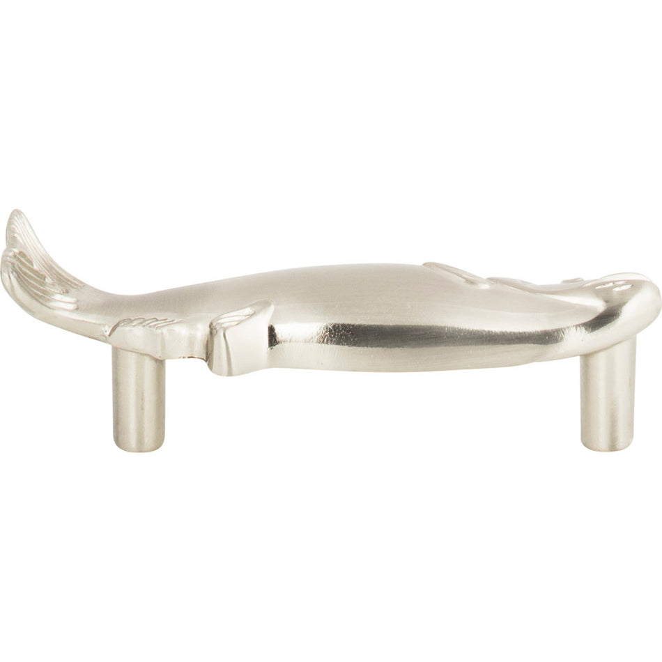 Atlas 2217-BRN: 3" cc Nautical Fish Cabinet Pull - Brushed Nickel