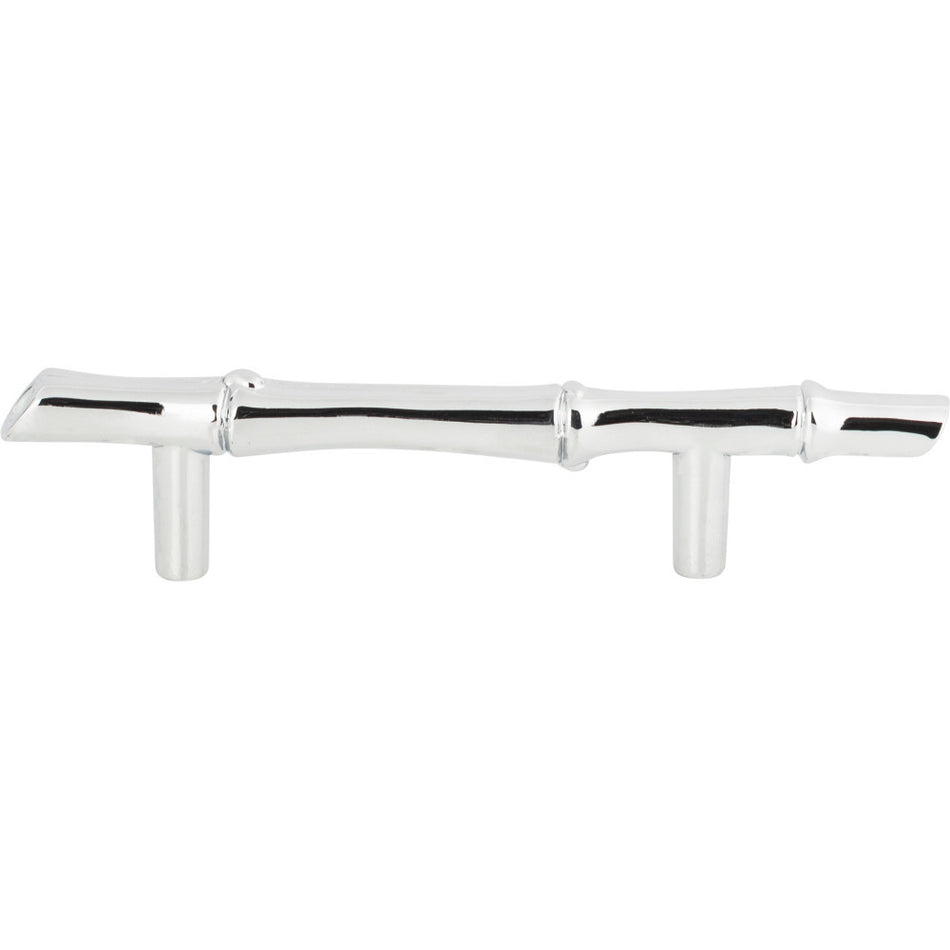 Atlas 2231-CH: 3" cc Nature Bamboo Cabinet Pull - Polished Chrome