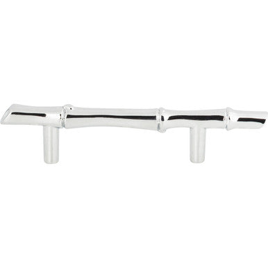 Atlas 2231-CH: 3" cc Nature Bamboo Cabinet Pull - Polished Chrome