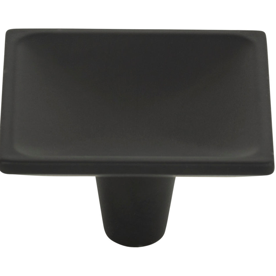 Atlas 227-BL: 2" Dap Square Cabinet Knob - Black