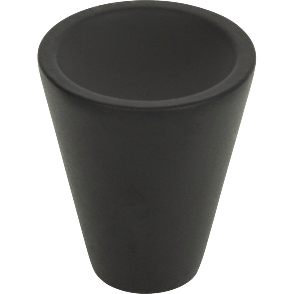 Atlas 228-BL: 1" Dap Cone Cabinet Knob - Matte Black