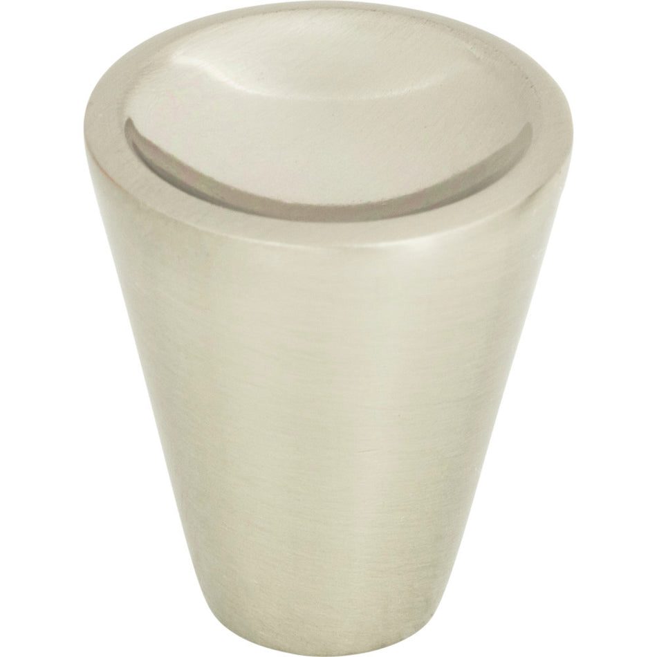 Atlas 228-BRN: 1" Dap Cone Cabinet Knob - Brushed Nickel