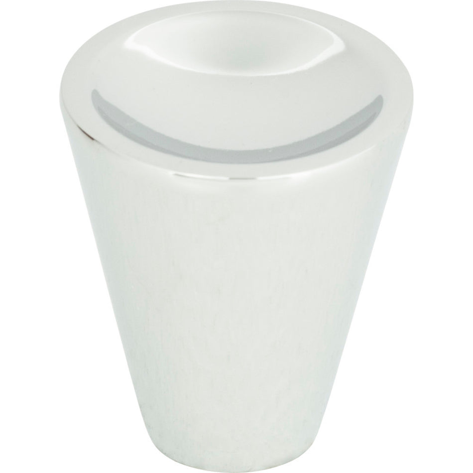 Atlas 228-CH: 1" Dap Cone Cabinet Knob - Polished Chrome