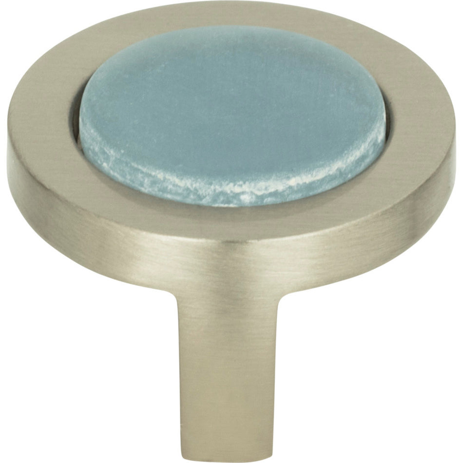Atlas 229-BLU-BRN: 1-1/4" Spa Round Cabinet Knob - Brushed Nickel