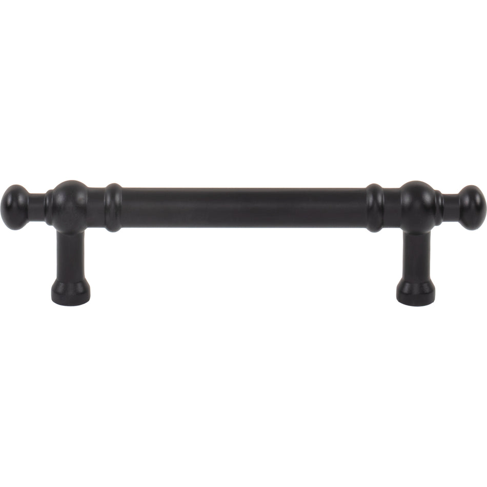 Top Knobs TK3301BLK: 3-3/4" cc Wetherby Cabinet Pull - Flat Black