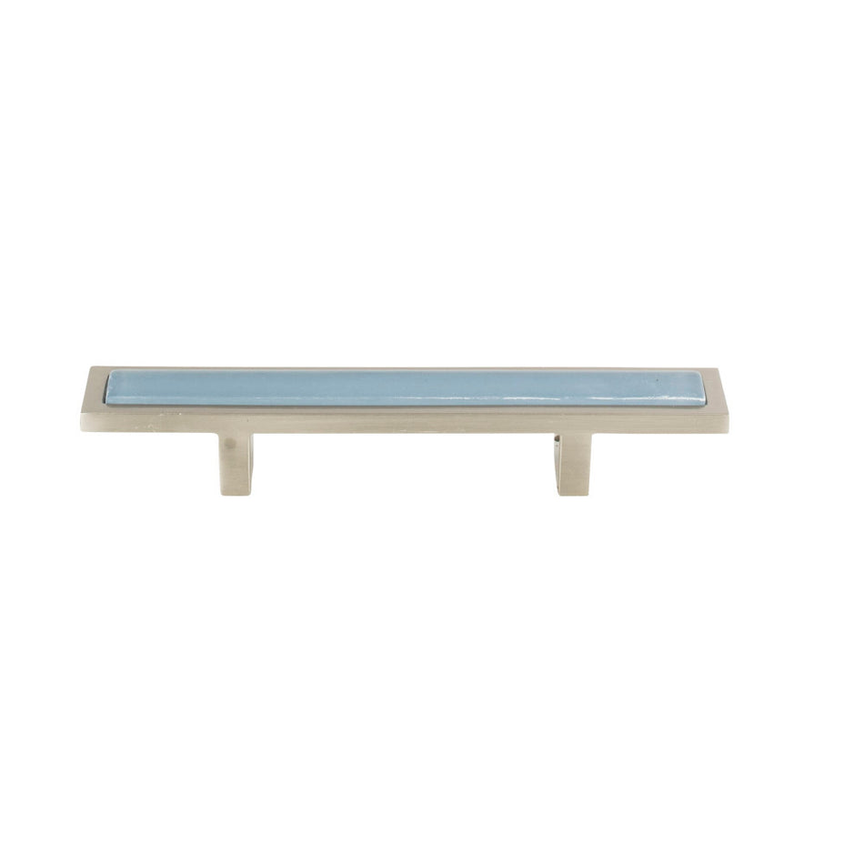 Atlas 231-BLU-BRN: 3" cc Spa Cabinet Pull - Blue/Brushed Nickel
