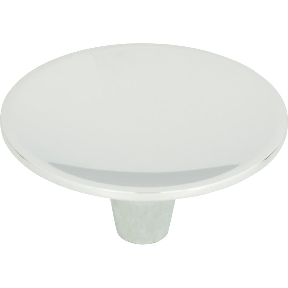Atlas 233-CH: 2-1/2" Dap Round Cabinet Knob - Polished Chrome