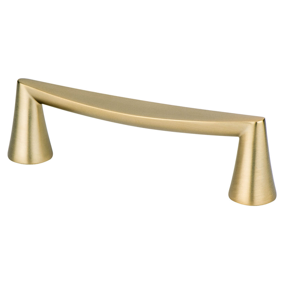 Berenson 2342-1MDB: 96mm cc Domestic Bliss Cabinet Pull - Modern Brushed Gold