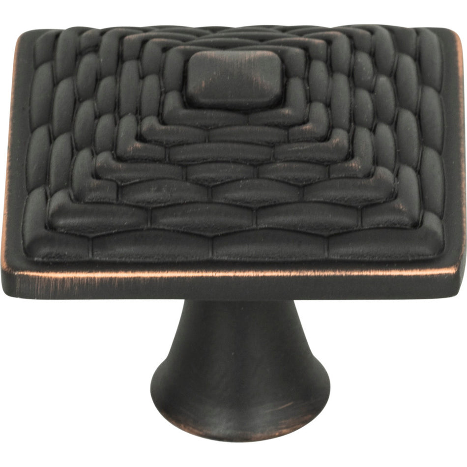 Atlas 237-VB: 1-1/4" Mandalay Square Cabinet Knob in Venetian Bronze