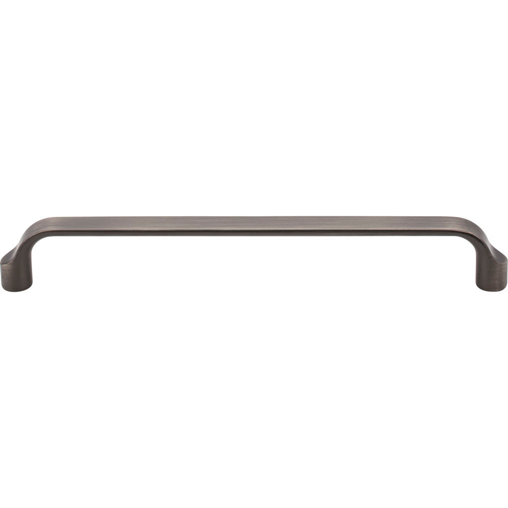 Elements 239-192BNBDL: 192 mm cc Brenton Flat Bar Cabinet Pull - Brushed Pewter