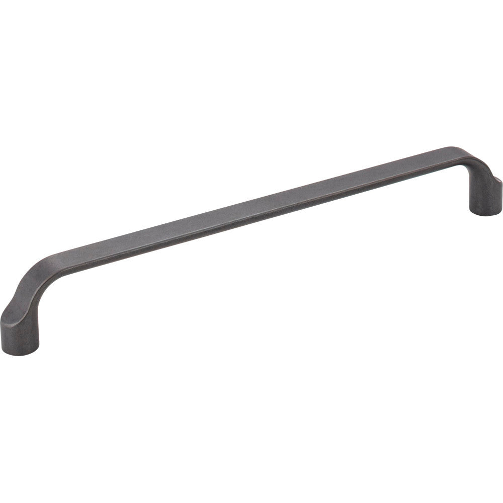 Elements 239-192DACM: 192 mm cc Brenton Flat Bar Cabinet Pull - Gun Metal