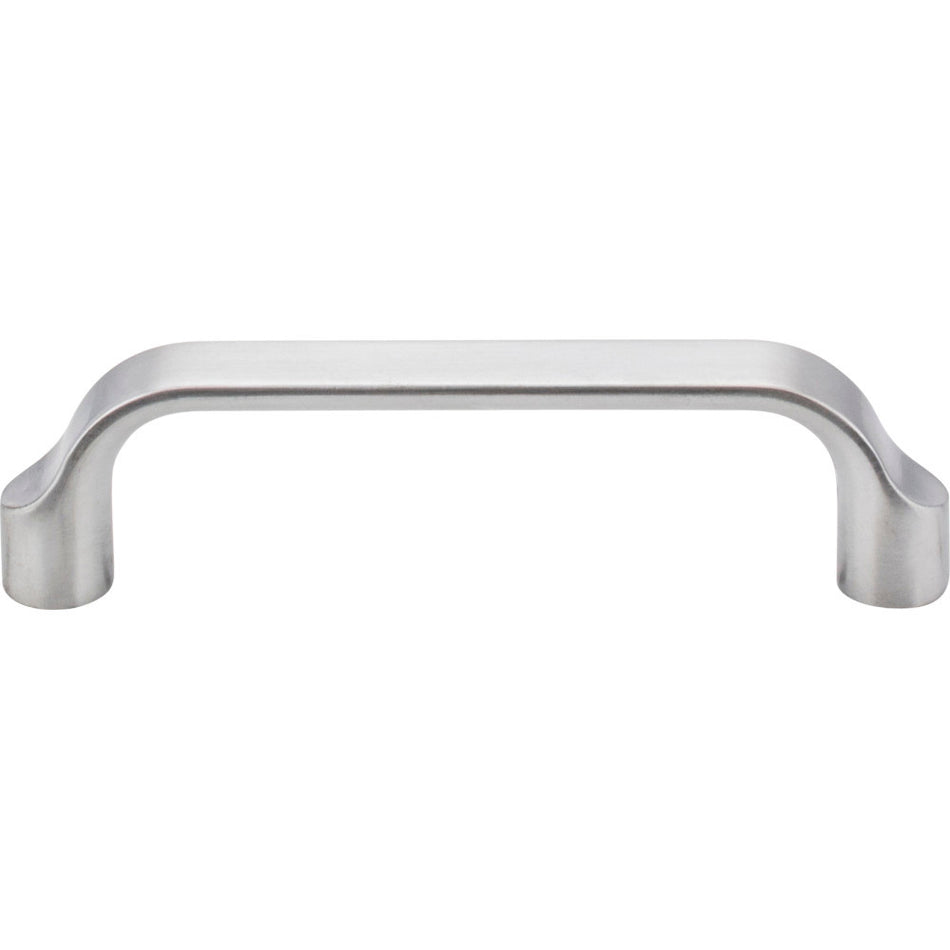Elements 239-96BC: 96 mm cc Brenton Flat Bar Cabinet Pull - Brushed Chrome