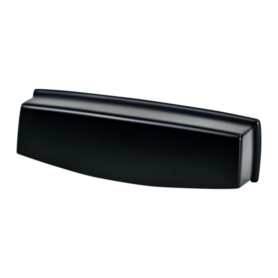 Berenson 2465-1055: 96mm cc Emerling Cup Cabinet Pull - Matte Black
