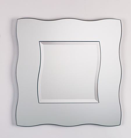 Alno 2509-102: 22" x 22" Mirror on Mirror w/Wavy Edge