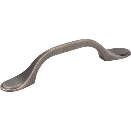 Elements 254-3BNBDL: 3" cc Kenner Arch Cabinet Pull - Brushed Pewter