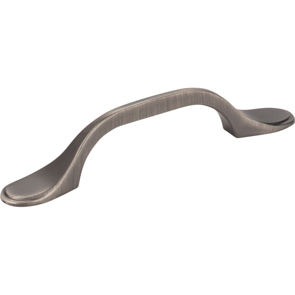 Elements 254-3BNBDL: 3" cc Kenner Arch Cabinet Pull - Brushed Pewter
