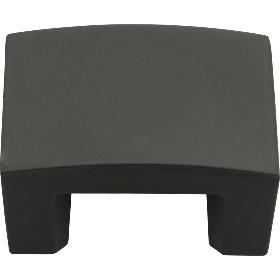 Atlas 254-BL: 1-1/4" cc Centinel Solid Square Cabinet Knob - Matte Black