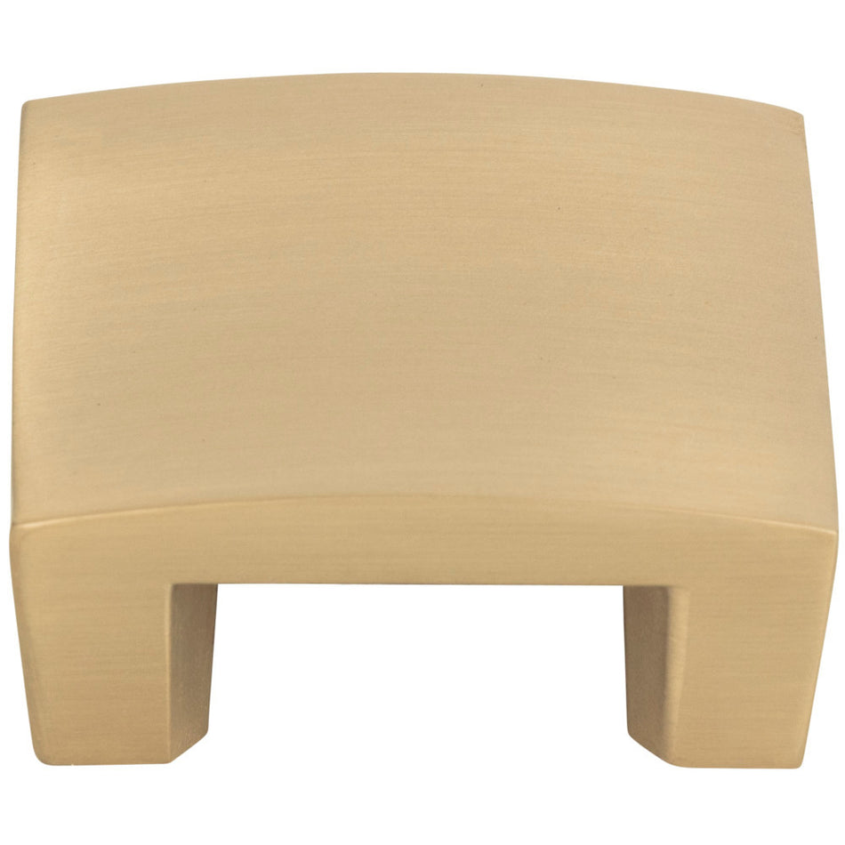 Atlas 254-CM: 1-1/4" cc Centinel Solid Square Cabinet Knob - Champagne