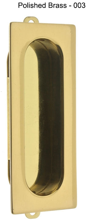 IDH Brass 25400-019: 3-1/8" Rectangular Flush Pull - Matte Black