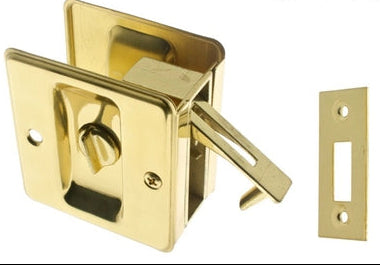 IDH Brass 25411-3NL: 2-3/4" Pocket Privacy Door Pull - Polished Brass No Lacquer