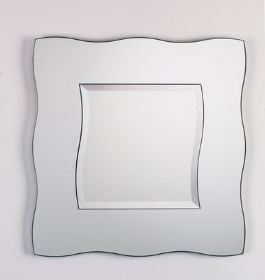Alno 2559-102: 35" x 35" Mirror on Mirror w/Wavy Edge