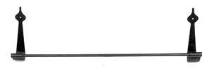 Acorn AB8BP: 25-1/2" Spear Design Towel Bar - Black Smooth Iron