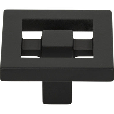 Atlas 260-BL: 1-3/8" Nobu Square Cabinet Knob - Black