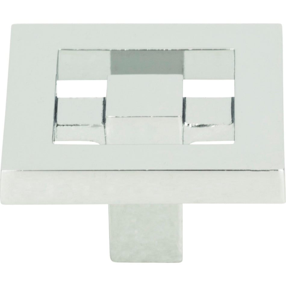 Atlas 260-CH: 1-3/8" Nobu Square Cabinet Knob - Polished Chrome