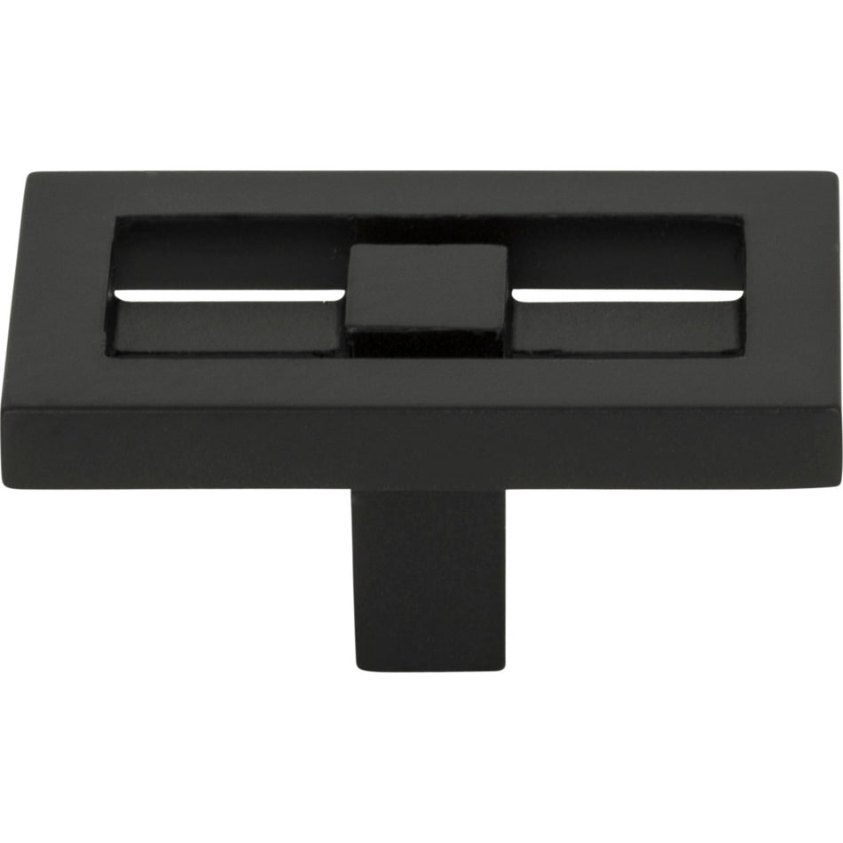 Atlas 261-BL: 1-3/4" Nobu Rectangle Cabinet Knob - Black