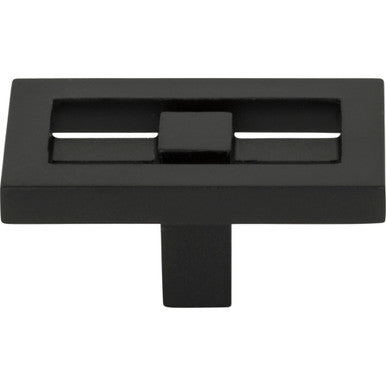 Atlas 261-BL: 1-3/4" Nobu Rectangle Cabinet Knob - Black