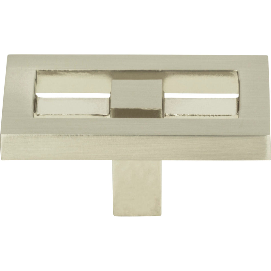Atlas 261-BRN: 1-3/4" Nobu Rectangle Cabinet Knob - Brushed Nickel
