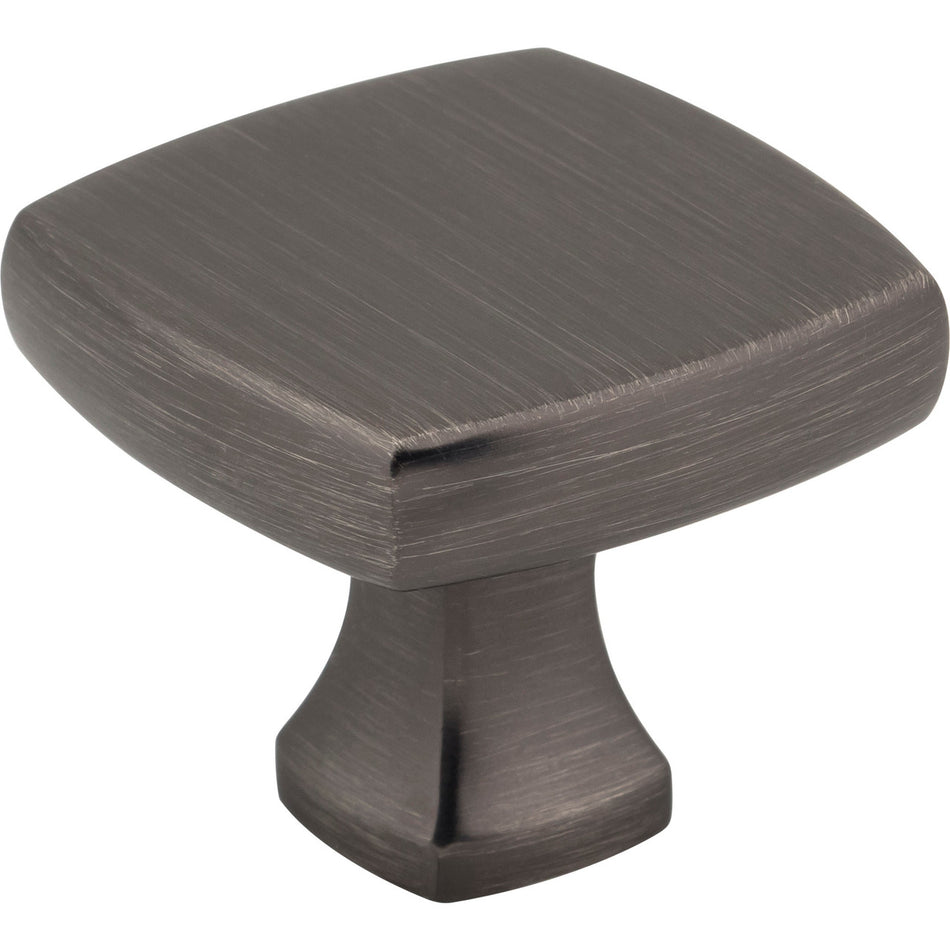 Jeffrey Alexander 663BNBDL: 1-3/8" Griffin Square Cabinet Knob - Brushed Pewter