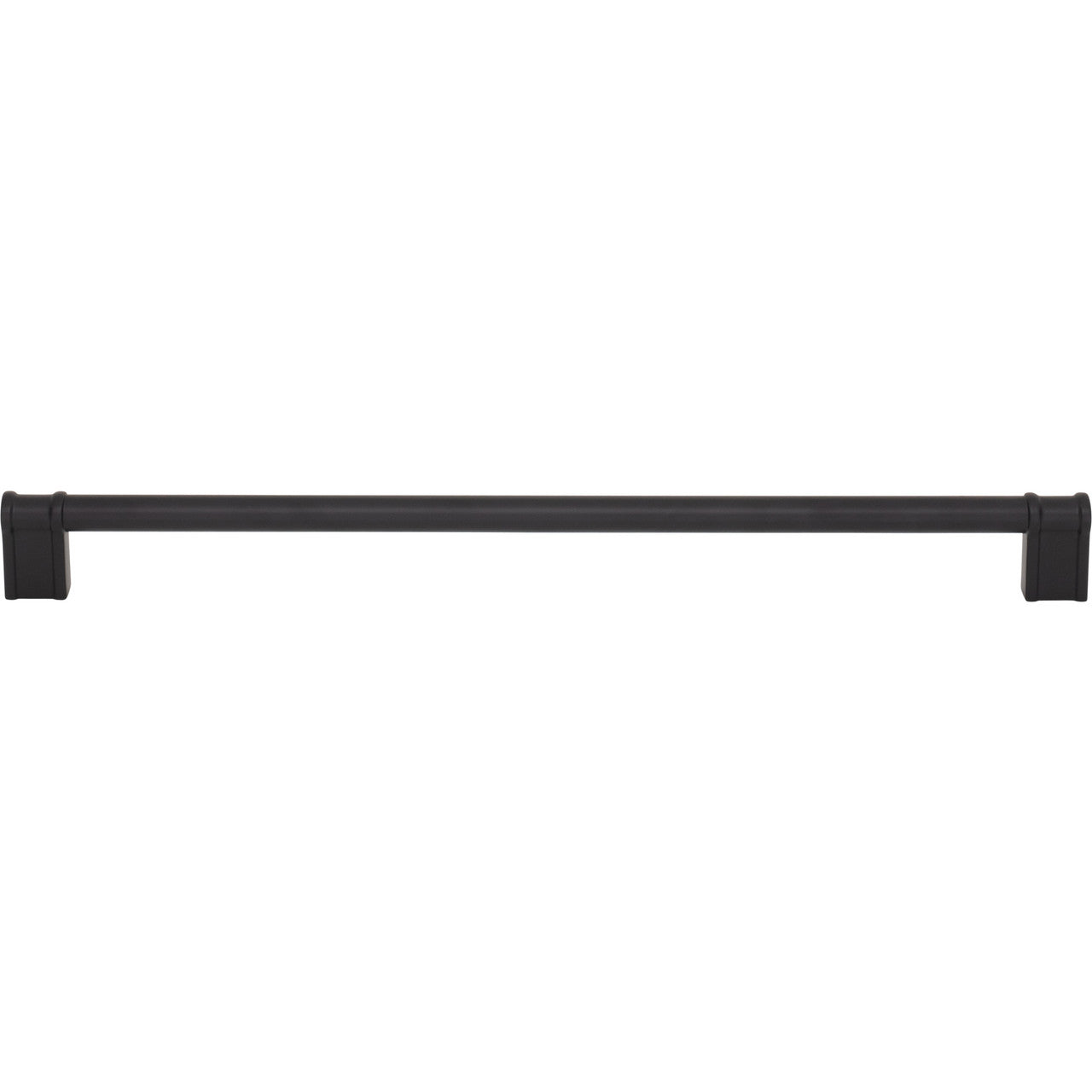 Top Knobs TK3387BLK: 12" cc Newburn D-Handle Cabinet Pull - Flat Black