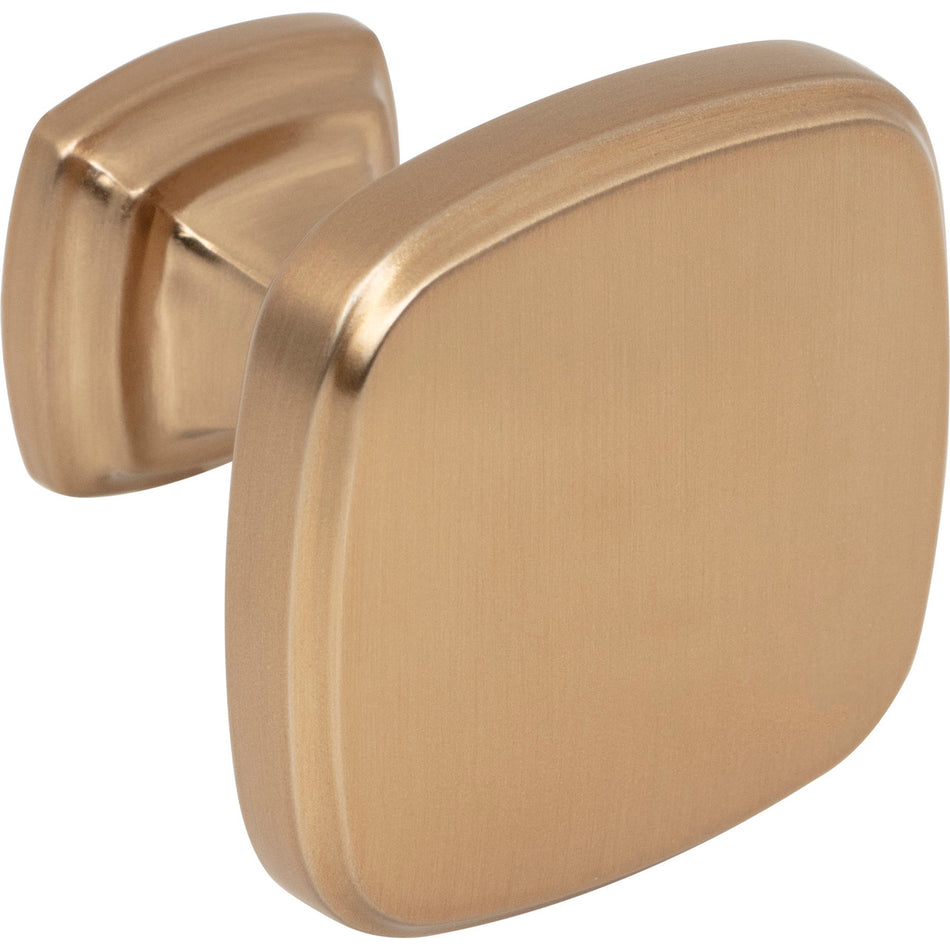 Jeffrey Alexander 782SBZ: 1-3/8" Fontana Square Cabinet Knob - Satin Bronze