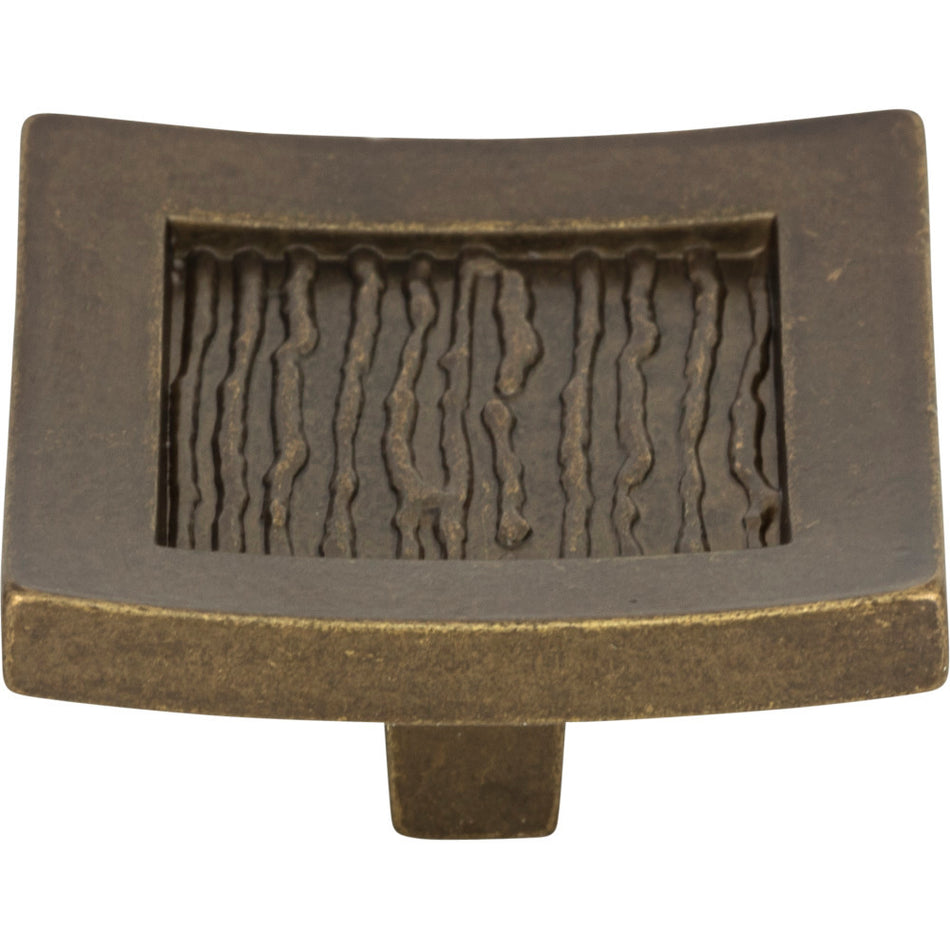 Atlas 270-BB: 1-1/2" Primitive Square Cabinet Knob - Burnished Bronze