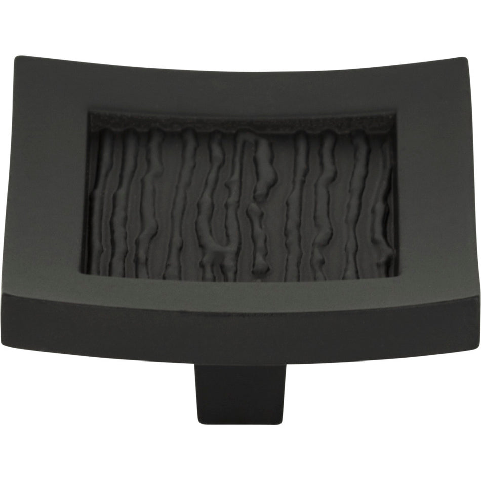 Atlas 270-BL: 1-1/2" Primitive Square Cabinet Knob - Black