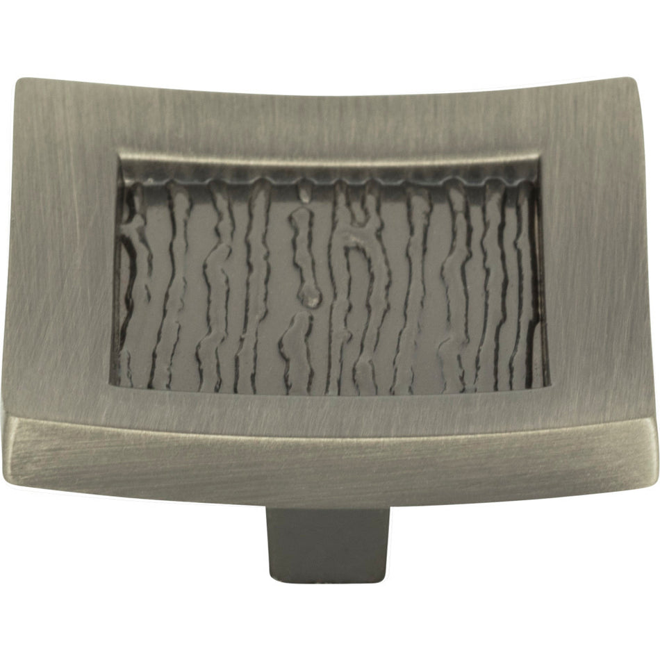 Atlas 270-BRN: 1-1/2" Primitive Square Cabinet Knob - Brushed Nickel