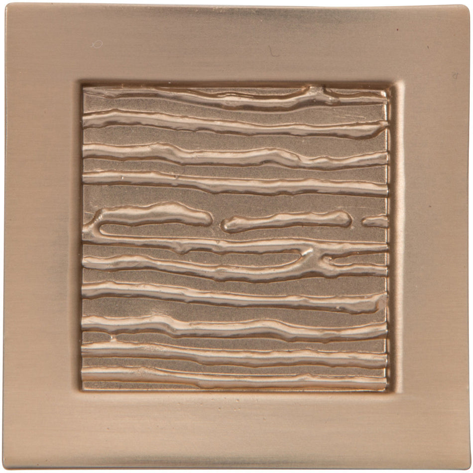 Atlas 270-CM: 1-1/2" Primitive Square Cabinet Knob - Champagne