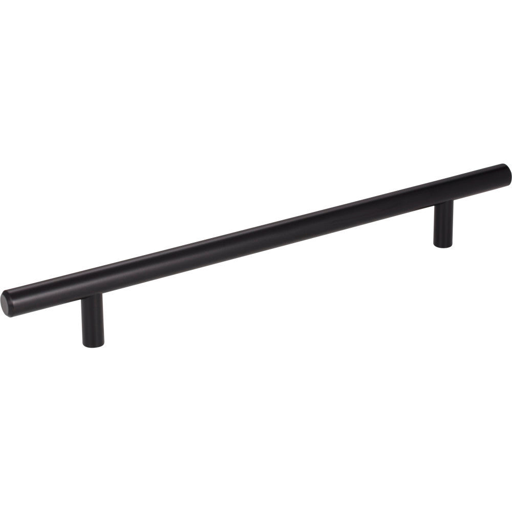 Elements 272MB: 192 mm cc Naples Round Bar Cabinet Pull - Matte Black