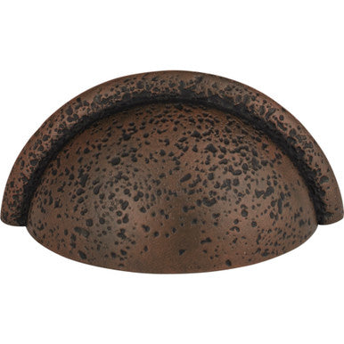 Atlas 274-R: 3" cc Olde World Cup Cabinet Pull - Rust