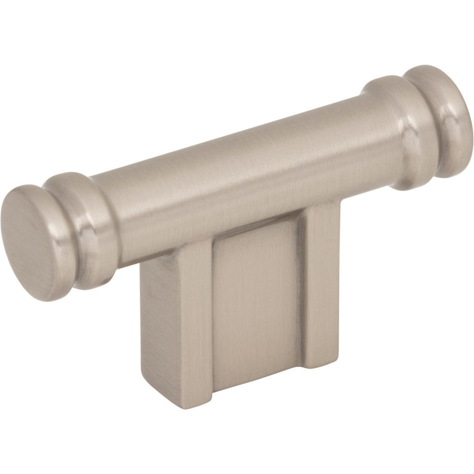 Top Knobs TK3380BSN: 2-1/4" Newburn T-Bar Cabinet Knob - Brushed Satin Nickel