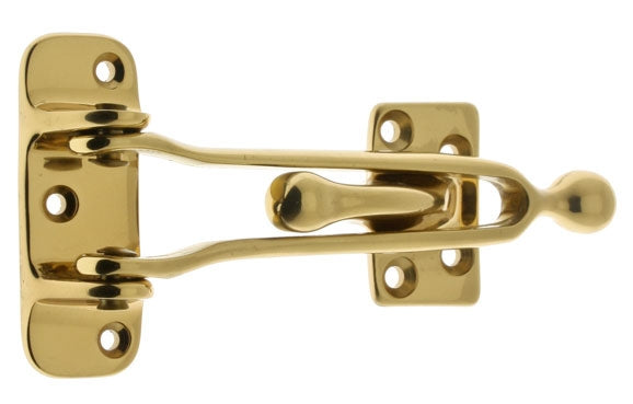 IDH Brass 28062-004: 2-1/2" Security Guard Latch w/Ball End - Satin Brass