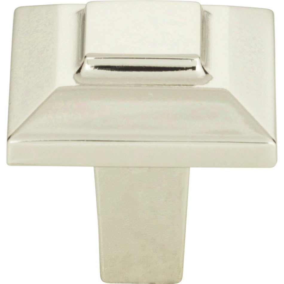 Atlas 283-PN: 1" Trocadero Square Cabinet Knob - Polished Nickel